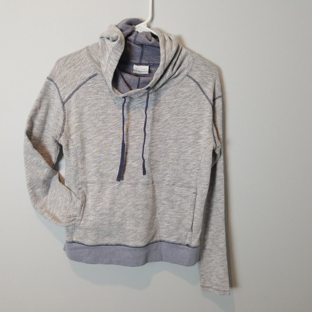Columbia blue marled hoodie kangaroo pockets xs